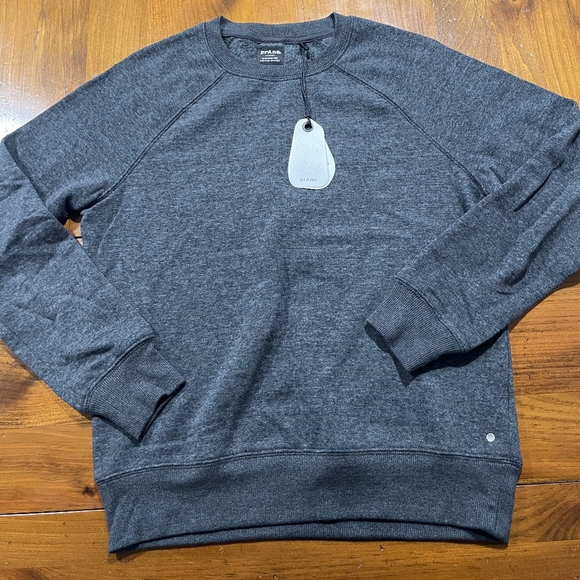 Nwt Prana Womens Clothing For A Positive Change Grey Crewneck Cozy Up Sweatshirt - Picture 1 of 5